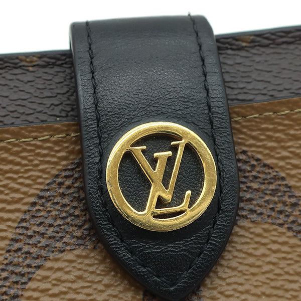 ルイヴィトン LOUIS VUITTON ポルトフォイユ ジュリエット M69432 モノグラム モノグラムキャンバス モノグラムリバースキャンバス 二つ折り財布 ゴールド金具 茶 LVサークル