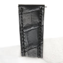 ピエールクンツ PIERREKUNZ ブラック クロコダイル 腕時計パーツ 未使用 純正 替え 予備 クロコ ベルト ストラップ バンド 20mm ブラック 黒