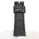 ピエールクンツ PIERREKUNZ ブラック クロコダイル 腕時計パーツ 未使用 純正 替え 予備 クロコ ベルト ストラップ バンド 20mm ブラック 黒