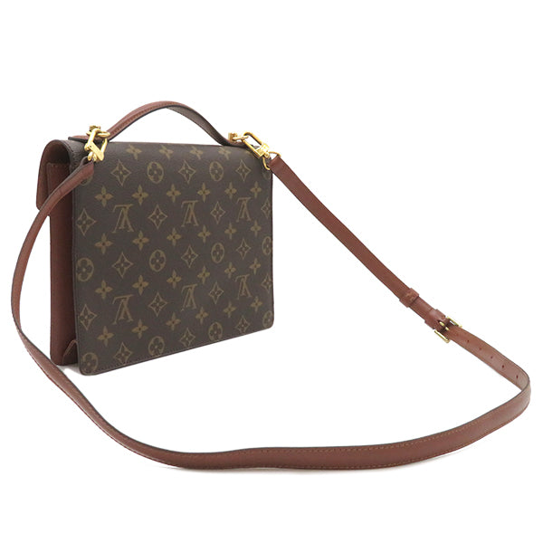 ルイヴィトン LOUIS VUITTON モンソー M51185 モノグラム モノグラムキャンバス 2WAYバッグ ゴールド金具 茶 ハンドバッグ ショルダー