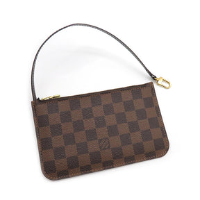 ルイヴィトン LOUIS VUITTON ネヴァーフル PM N40600 ダミエエベヌ  ダミエキャンバス トートバッグ ゴールド金具 茶 赤