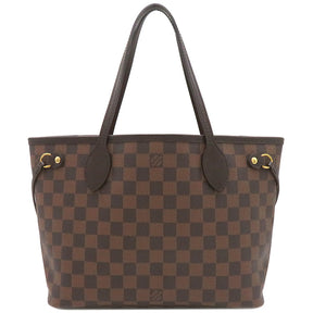 ルイヴィトン LOUIS VUITTON ネヴァーフル PM N40600 ダミエエベヌ  ダミエキャンバス トートバッグ ゴールド金具 茶 赤