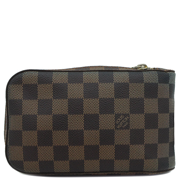 ルイヴィトン LOUIS VUITTON ジェロニモス N51994 ダミエエベヌ ダミエキャンバス ボディバッグ ゴールド金具 茶 ウエストバッグ