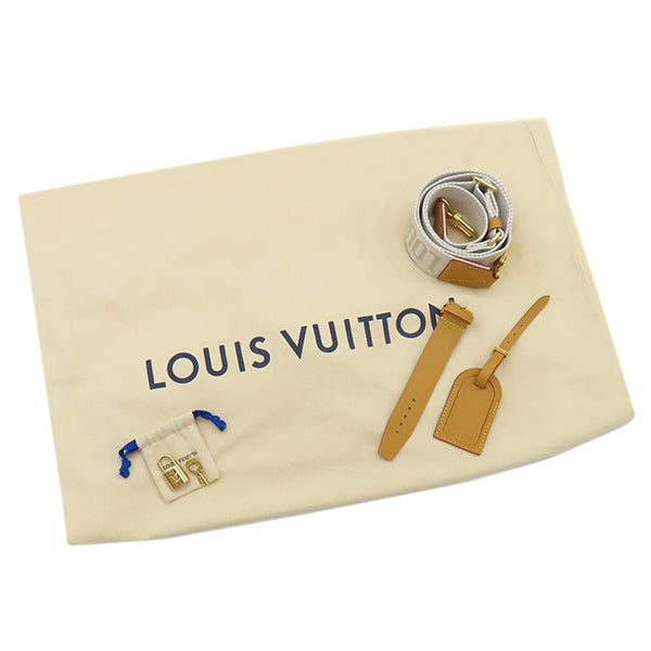 ルイヴィトン LOUIS VUITTON キーポル バンドリエール 50 M45967 ブラウン系 モノグラムストライプキャンバス ボストンバッグ ゴールド金具 NIGO コラボ LVスクエアード 茶