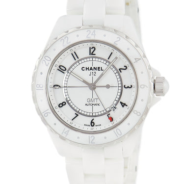 シャネル CHANEL J12 GMT H2126 自動巻き メンズ OH済 ホワイト 白セラミック デイト