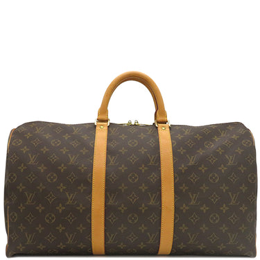 ルイヴィトン LOUIS VUITTON キーポル 50 M41426 モノグラム モノグラムキャンバス ボストンバッグ ゴールド金具 茶 パドロック/鍵/ポワニエ欠品