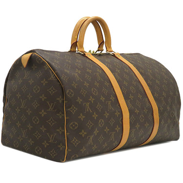 ルイヴィトン LOUIS VUITTON キーポル 50 M41426 モノグラム モノグラムキャンバス ボストンバッグ ゴールド金具 茶 パドロック/鍵/ポワニエ欠品