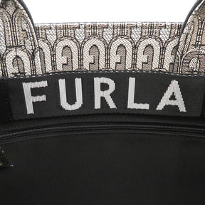 フルラ FURLA オポチュニティラージ WB00255A0459B4K00 トニーバレリーナ レザー ジャガード トートバッグ ゴールド金具 新品 未使用 ピンクベージュ