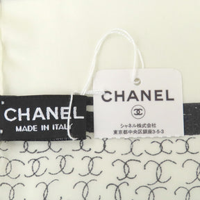 シャネル CHANEL ココマーク  ベージュ系 シルク ストール