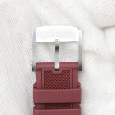 ブルガリ BVLGARI オクト ローマ ラバー バンド ブラウン ラバー ステンレススチール 腕時計パーツ 未使用 純正 替え ベルト 23ｍｍ 純正SS製尾錠付き ブラウン 茶