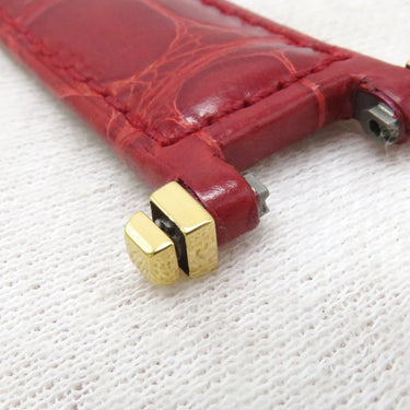 カルティエ Cartier レッド クロコダイル GP 腕時計パーツ 純正 替え クロコ ベルト バンド ストラップ Dバックル用 17ｍｍ レッド 赤