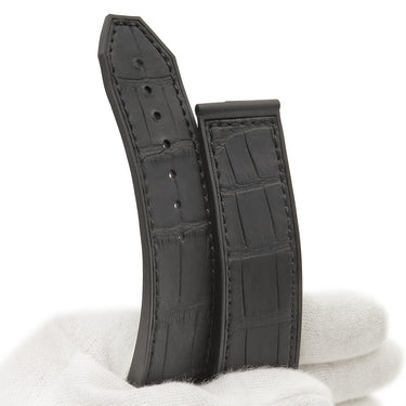 ウブロ HUBLOT ビッグバン クロコ×ラバーバンド ブラック クロコダイル ラバー 腕時計パーツ 純正 替え ベルト ストラップ 25mm ブラック 黒