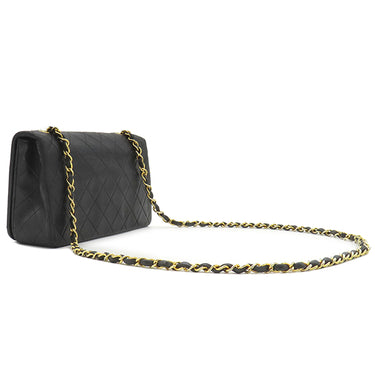 シャネル CHANEL マトラッセ 23 フルフラップ A03568 ブラック ラムスキン ショルダーバッグ ゴールド金具 黒 シングルチェーン ココマーク