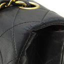 シャネル CHANEL マトラッセ 23 フルフラップ A03568 ブラック ラムスキン ショルダーバッグ ゴールド金具 黒 シングルチェーン ココマーク
