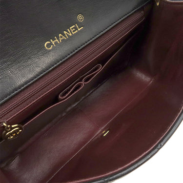 シャネル CHANEL マトラッセ 23 フルフラップ A03568 ブラック ラムスキン ショルダーバッグ ゴールド金具 黒 シングルチェーン ココマーク