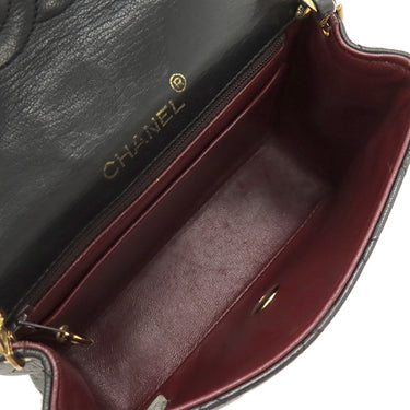 シャネル CHANEL ミニマトラッセ チェーンショルダー A01115 ブラック レザー ショルダーバッグ ゴールド金具 黒 ココマーク