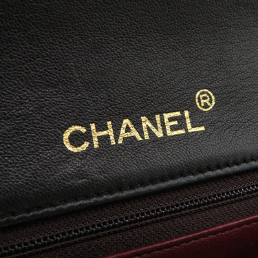 シャネル CHANEL フルフラップバッグ ブラック ラムスキン ショルダーバッグ ゴールド金具 黒 チェーンショルダー マトラッセ23