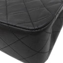シャネル CHANEL フルフラップバッグ ブラック ラムスキン ショルダーバッグ ゴールド金具 黒 チェーンショルダー マトラッセ23