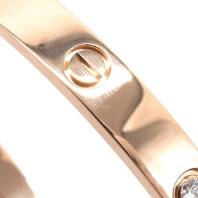 カルティエ Cartier LOVE ラブブレス ハーフダイヤ 4Pダイヤ B6069918 ピンクゴールド K18PG ダイヤモンド #18 ブレスレット 750PG RG 18K 18金