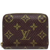 ルイヴィトン LOUIS VUITTON ジッピー コインパース N80149  ブラウン パイソン コインケース ゴールド金具 茶 小銭入れ カード入れ ヘビ