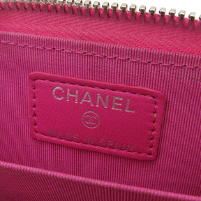 シャネル CHANEL マトラッセ ジップ コインパース ピンク ラムスキン コインケース シルバー金具 小銭入れ カードケース ラウンドファスナー