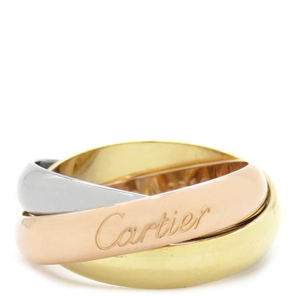 カルティエ Cartier トリニティ クラシック  ホワイトゴールドXイエローゴールドXピンクゴールド K18WG K18YG K18PG #48(JP8) リング 指輪 3連 3カラー 7号