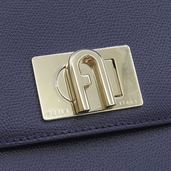 フルラ FURLA 1927 スモール 1057179 ネイビー レザー ショルダーバッグ ゴールド金具 紺 肩掛け