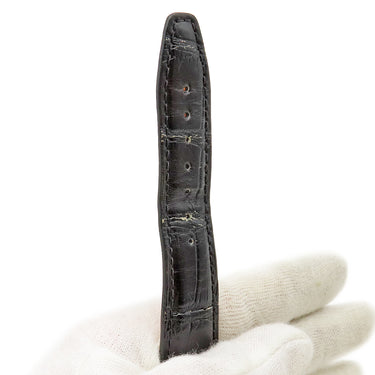 IWC IWC ブラック サントーニ社製クロコバンド 腕時計パーツ 純正 替え クロコ バンド レザー ベルト ストラップ 22mm ブラック 黒