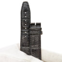 IWC IWC ブラック サントーニ社製クロコバンド 腕時計パーツ 純正 替え クロコ バンド レザー ベルト ストラップ 22mm ブラック 黒