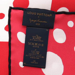 ルイヴィトン LOUIS VUITTON LV × YK カレ90 インフィニティ パンプキン M78285 レッド シルク スカーフ 赤 白 黒 水玉 草間彌生 かぼちゃ