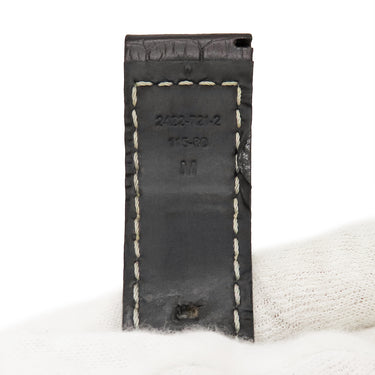 ゼニス ZENITH ブラック クロコダイル 腕時計パーツ 純正 替え クロコ ベルト バンド ストラップ 24ｍｍ ブラック 黒