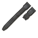 IWC IWC パイロットウォッチ用 ブラック クロコダイル 腕時計パーツ 純正 替え クロコ バンド レザー ベルト ストラップ 22mm ブラック 黒