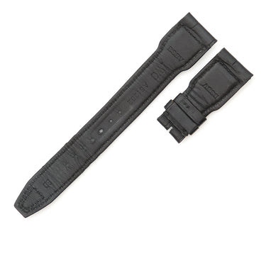 IWC IWC パイロットウォッチ用 ブラック クロコダイル 腕時計パーツ 純正 替え クロコ バンド レザー ベルト ストラップ 22mm ブラック 黒