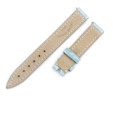 フランクミュラー FRANCK MULLER ロングアイランド（800/802）用 クロコバンド アイスブルー クロコダイル 腕時計パーツ 新同 純正 ベルト 12mm アイスブルー 水色 バネ棒付き