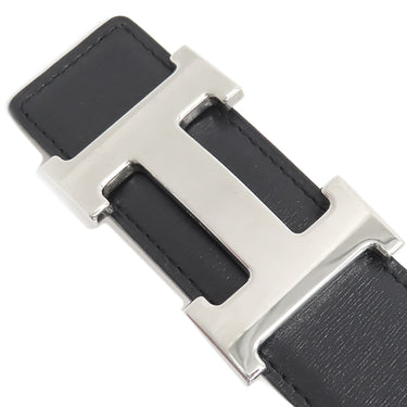 エルメス HERMES コンスタンスH ＃70 パープル系×ベージュ系 ボックスカーフ ヴォーエプソン #70 ベルト シルバー金具 Hバックル 紫 茶