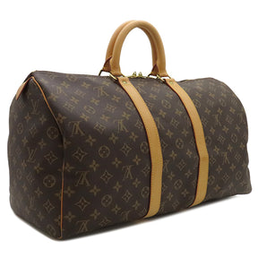 ルイヴィトン LOUIS VUITTON キーポル 45 M41428 モノグラム モノグラムキャンバス ボストンバッグ ゴールド金具 茶 旅行バッグ 鍵/パドロック欠品