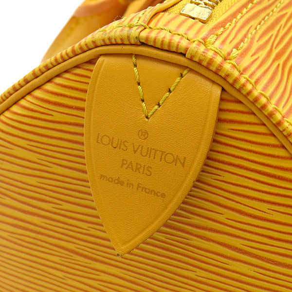 ルイヴィトン LOUIS VUITTON スピーディ25 M43019 タッシリイエロー エピレザー ハンドバッグ ゴールド金具 ボストンバッグ 黄 鍵/パドロック欠品