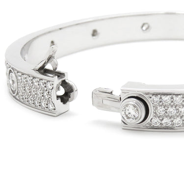 カルティエ Cartier ラブブレス パヴェ 12石ダイヤモンド N6033602 ホワイトゴールド K18WG ダイヤモンド #17 ブレスレット 750 18K 18金 WG