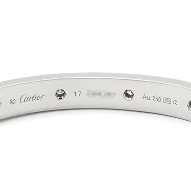 カルティエ Cartier ラブブレス パヴェ 12石ダイヤモンド N6033602 ホワイトゴールド K18WG ダイヤモンド #17 ブレスレット 750 18K 18金 WG