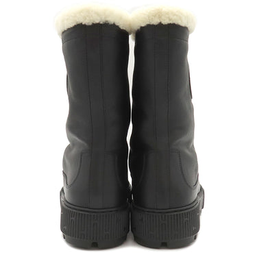 エルメス HERMES ショートブーツ ジャーニー H242070Z ブラック×エクリュ カーフ シープスキン #36 ブーツ 新品 未使用 セリエワッペン 靴 黒