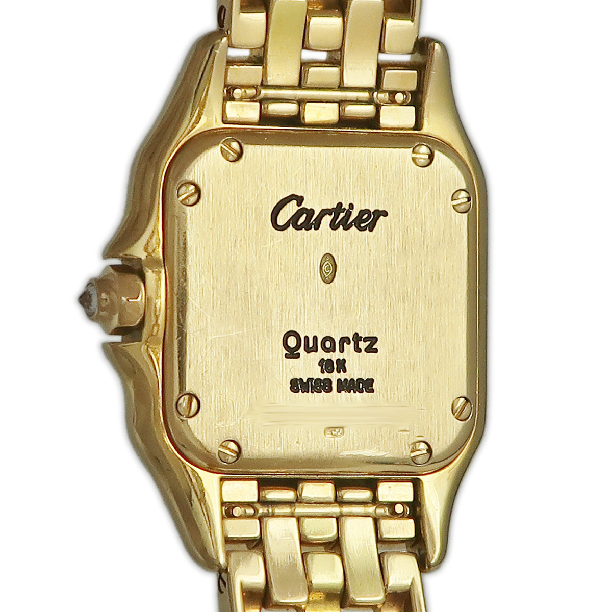 カルティエ Cartier パンテール フィガロ SM WF3027FA クオーツ レディース メーカーOH済 K18YG無垢 純正ダイヤ 黒セラミック