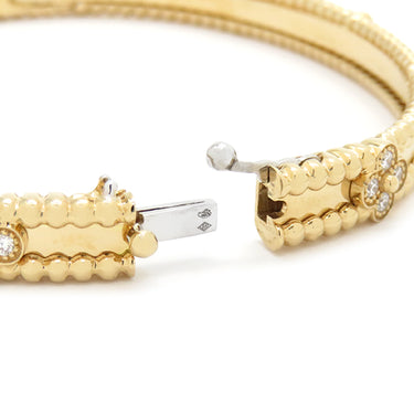 ヴァンクリーフアーペル Van Cleef & Arpels ペルレ クローバー ミディアム VCARP6X600 イエローゴールド K18YG ダイヤモンド 14038 ブレスレット 18K 750