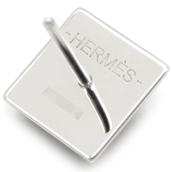 エルメス HERMES メドールXO H100010FP03 ブラックXブラウン メタル バッファローホーン ラッカー ピアス シルバー金具