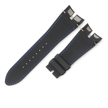 ロジェデュブイ ROGER DUBUIS エクスカリバー EX45用 ラバー バンド ネイビー ラバー 腕時計パーツ 未使用 純正 替え ベルト バネ棒 27mm ネイビー 紺