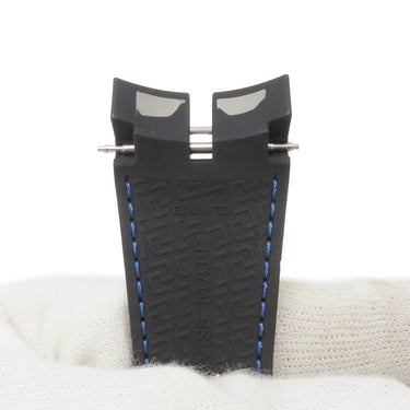 ロジェデュブイ ROGER DUBUIS エクスカリバー EX45用 ラバー バンド ネイビー ラバー 腕時計パーツ 未使用 純正 替え ベルト バネ棒 27mm ネイビー 紺