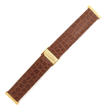 ブシュロン BOUCHERON リフレ用 クロコバンド ブラウン クロコダイル GP 純正バックル 腕時計パーツ 純正 替え ベルト ストラップ 本革 純正GP製バックル付き 17ｍｍ ブラウン 茶