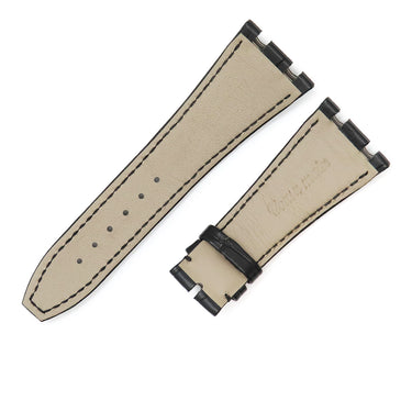 オーデマピゲ AUDEMARS PIGUET ロイヤルオーク用 クロコバンド ブラック クロコダイル 腕時計パーツ 新品同様 純正 替え ベルト ストラップ 27mm ブラック 黒