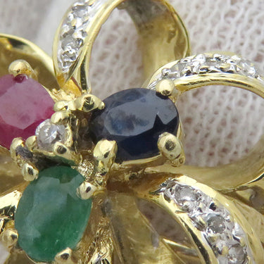 ノンブランド NON BRAND マルチカラーリング イエローゴールド K18YG リング 指輪 13号