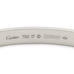 カルティエ Cartier LOVE ラブブレス B6067617 ホワイトゴールド K18WG #17 ブレスレット 750WG 18K 18金 バングル