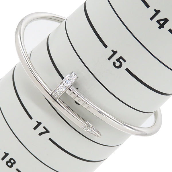 カルティエ Cartier ジュストアンクル B6048718 ホワイトゴールド K18WG ダイヤモンド #18 ブレスレット Au750 JUSTE UN CLOU